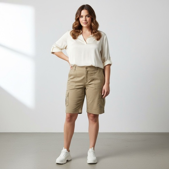 Lauren Ralph Lauren Pants - Lauren Ralph Lauren Khaki Cargo Bermuda Shorts